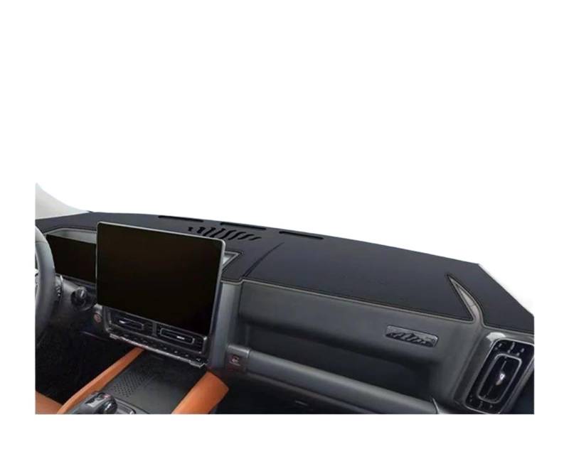 Mittelkonsole Matte Für Haval Für H9 2024 Autozubehör Armaturenbrettmatte Styling Trim Auto UV-Schutz Anti-Schmutz Lichtdichte Mattenaufkleber Armaturenbrett Matte(Black line Edge) von Vvhabpm