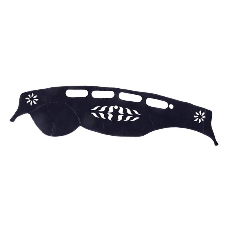 Mittelkonsole Matte Für Patrol Für Y62 Für Ti Ti-L 2013-2022 2023 rutschfeste Armaturenbrettmatte Dashmat Armaturenbrettabdeckung Pad Protector LHD Schwarzes Polyester Armaturenbrett Matte von Vvhabpm