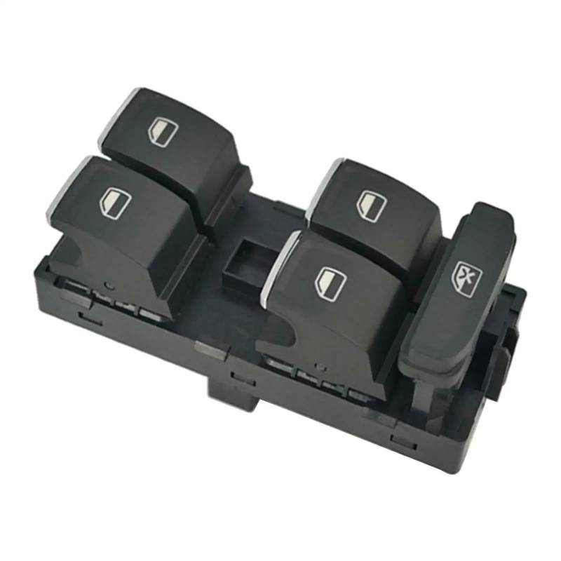 Power Fensterheber Für Skoda Für Octavia 2012-2018 5ED959857 Autozubehör Vorne Links Fahrer Power Fenster Tür Heber Taste Switch Control Unit Fensterheber Schalter(Chrome) von Vvhabpm