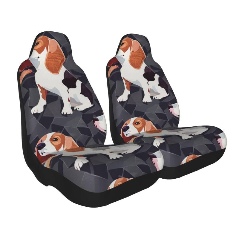 Vvtdesa Autositzbezüge mit Beagle-Muster, 1 Stück, schützen Sie Ihre Vordersitze und verbessern Sie Ihren Stil von Vvtdesa
