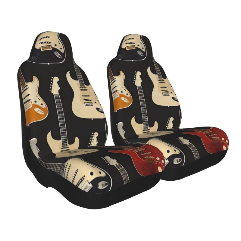 Vvtdesa Autositzbezüge mit Gitarrenmuster, 1 Stück, schützen Sie Ihre Vordersitze und verbessern Sie Ihren Stil von Vvtdesa