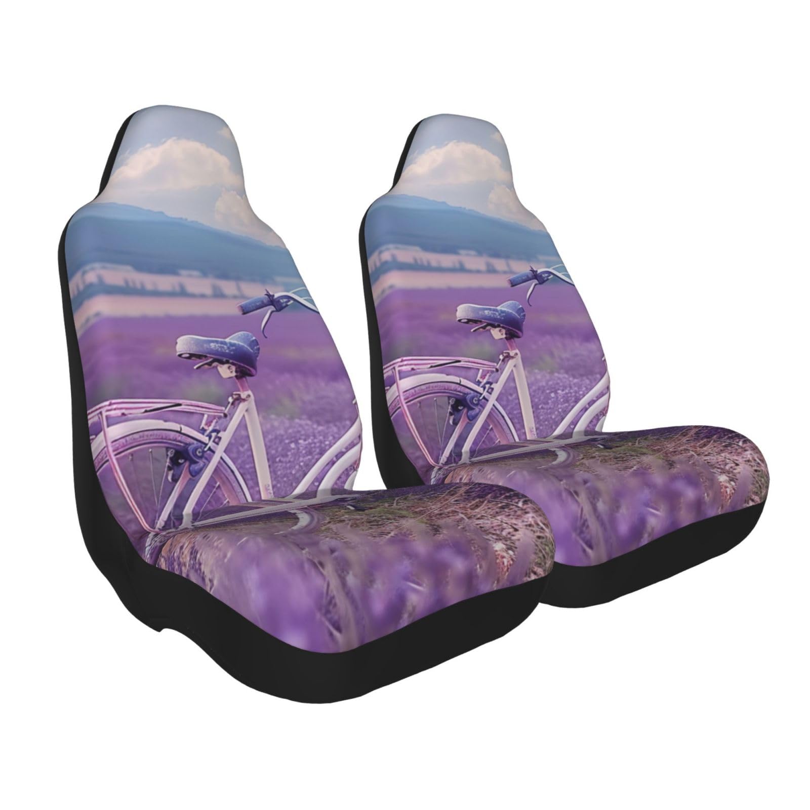Vvtdesa Lavender Field Retro Bike Landwirtschaft bedruckte Autositzbezüge, 2 Stück, schützen Sie Ihre Vordersitze und verbessern Sie Ihren Stil Vvtdesa Lavender Field Retro Bike Landwirtschaft bedruckte Autositzbezüge, 2 Stück, schützen Sie Ihre Vordersitze und verbessern Sie Ihren Stil von Vvtdesa