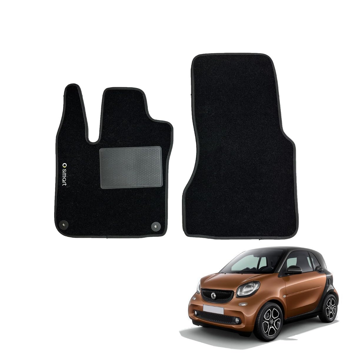 W-Parts Serie 2 Fußmatten - Schwarze Teppichmatten für Smart Fortwo 453 ab 2014 W-Parts Serie 2 Fußmatten - Schwarze Teppichmatten für Smart Fortwo 453 ab 2014 von W-Parts