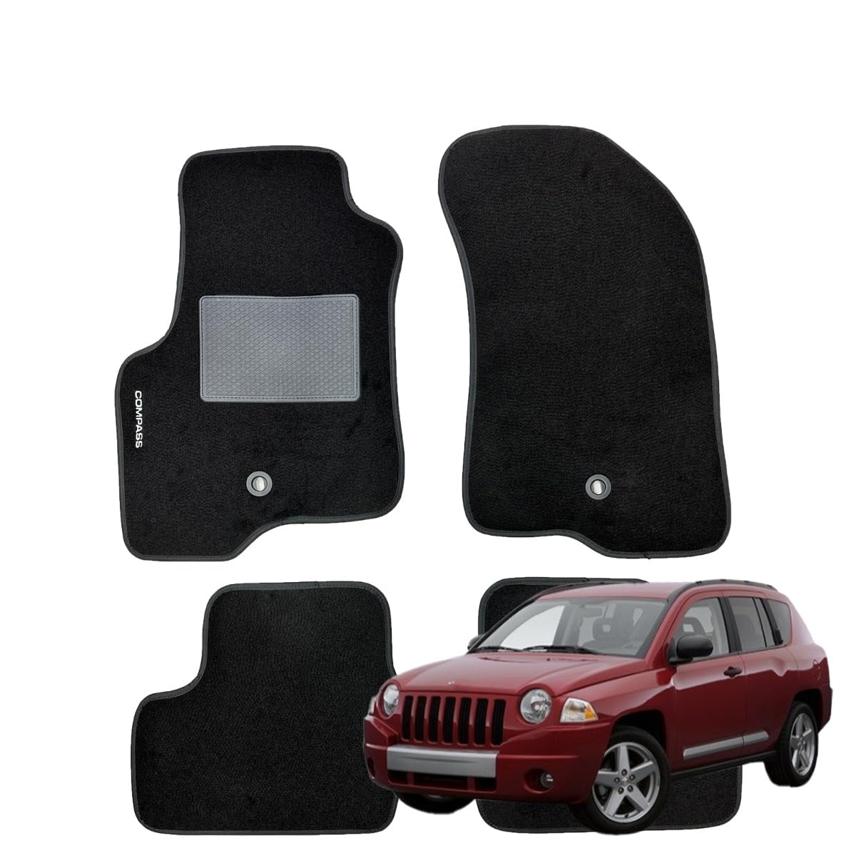Serie 4 Fußmatten - Schwarze Fußmatten für Jeep Comass I ab 2006 bis 2016 Serie 4 Fußmatten - Schwarze Fußmatten für Jeep Comass I ab 2006 bis 2016 von W-Parts