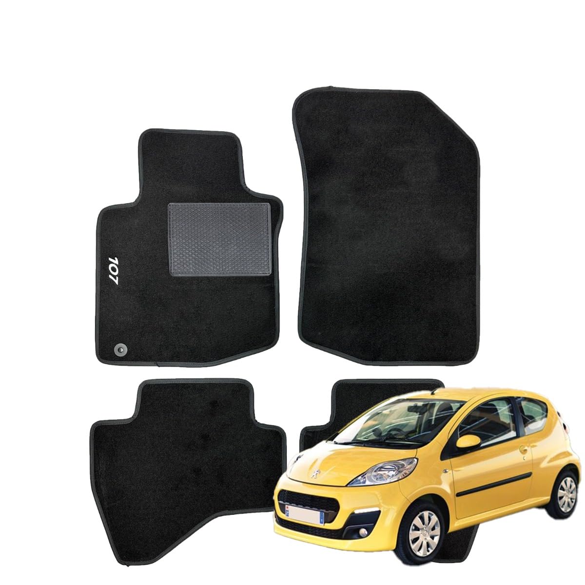 Serie 4 Fußmatten - Schwarze Fußmatten für Peugeot 107 von 2005 bis 2014 Serie 4 Fußmatten - Schwarze Fußmatten für Peugeot 107 von 2005 bis 2014 von W-Parts
