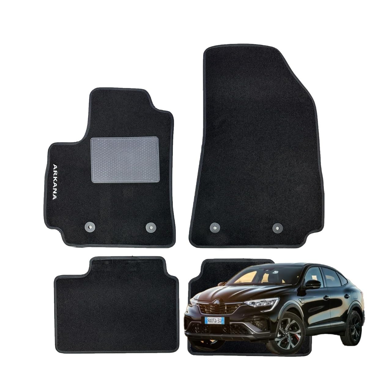 Serie 4 Fußmatten - Schwarze Teppiche für Arkana ab 2019 Serie 4 Fußmatten - Schwarze Teppiche für Arkana ab 2019 von W-Parts