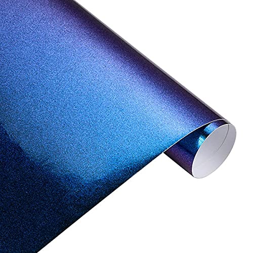 Autofolie 30 * 100 cm Auto blau bis lila Perlmamäleon Vinyl -Wrap Film Chameleon -Autoaufkleber Automobile Motorrad -Auto -Styling -Dekaration Auto Folie (Color Name : Glossy) von WABTU