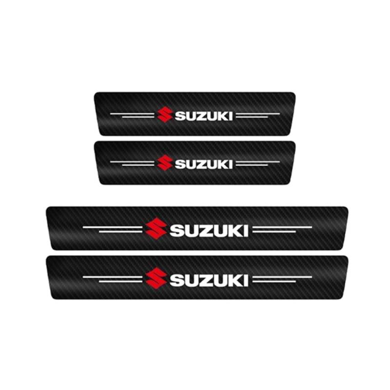 4 Stück Auto Einstiegsleisten Schutzfolie, für Suzuki Jimny 2012-2017 Lackschutz Kohlefaser Aufkleber Kantenschutz Styling Tuning Zubehör von WACDXST
