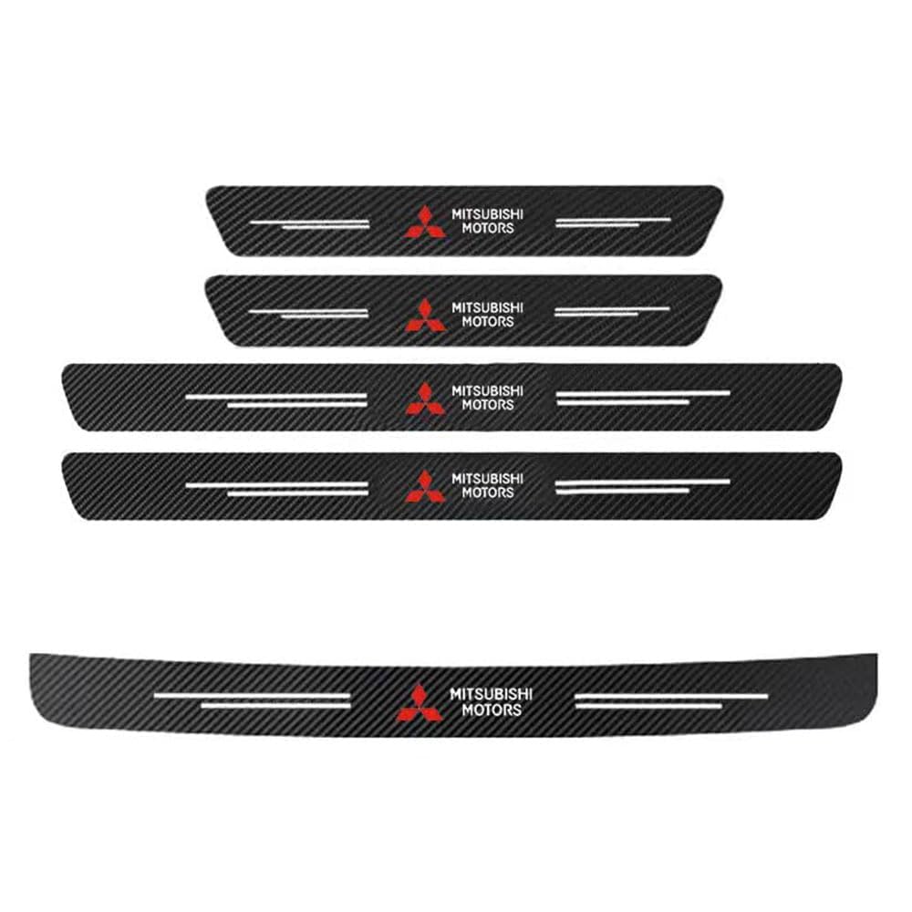 5 Stück Auto Einstiegsleisten Schutzfolie, für Mitsubishi ASX 2015-2020 Lackschutz Kohlefaser Aufkleber Kantenschutz Styling Tuning Zubehör von WACDXST