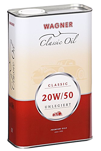 WAGNER Classic Mehrbereichs-Motoröl SAE 20W50 unlegiert |API SA - Motoröle Für Autos, Motorrad & Oldtimer ohne Hauptstrom-Ölfilter |Oxidationsstabil, Metallschonend & Temperaturbeständig |1 Liter von Wagner