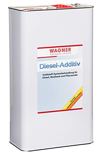 Wagner Diesel Additiv - für alle Dieselkraftstoffe und 2-&4-Taktmotoren Aller Fahrzeugarten|Systemreiniger Diesel Reinigt Einspritzanlage&Tank, Schützt vor Korrosion, Verschleiß&Diesel-Pest (5 Liter) von Wagner