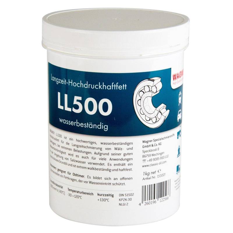 WAGNER Langzeit-Haftfett LL 500 – 153001– 1 kg von WAGNER Spezialschmierstoffe GmbH & Co. KG