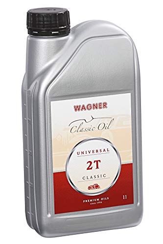 WAGNER Zweitaktöl Universal 2T Teilsynthetisch - 2 Takt Öl Luft- & Wassergekühlte Motoren | API TC & JASO-FC Zertifiziert | Für Gemischt- & Getrenntschmierung geeignetes 2 Takt Mischöl | 1 Liter von Wagner