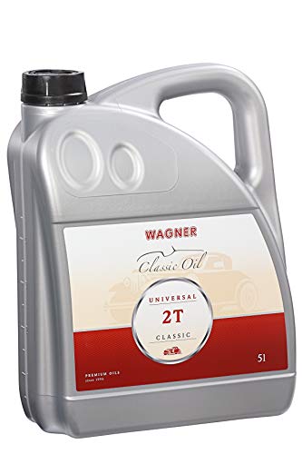 WAGNER Zweitaktöl Universal 2T Teilsynthetisch - 2 Takt Öl Luft- & Wassergekühlte Motoren | API TC & JASO-FC Zertifiziert | Für Gemischt- & Getrenntschmierung geeignetes 2 Takt Mischöl | 5 Liter von Wagner