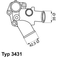 Thermostat, Kühlmittel WAHLER 3431.80D von Wahler