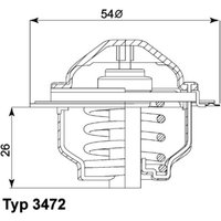 Thermostat, Kühlmittel WAHLER 3472.87D Thermostat, Kühlmittel WAHLER 3472.87D von Wahler