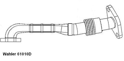 Wahler Rohrleitung, AGR-Ventil [Hersteller-Nr. 61010D] für VW von WAHLER