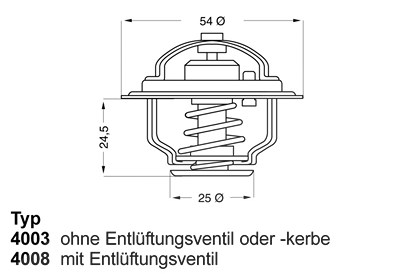 Wahler Thermostat, Kühlmittel [Hersteller-Nr. 4008.74D] von WAHLER