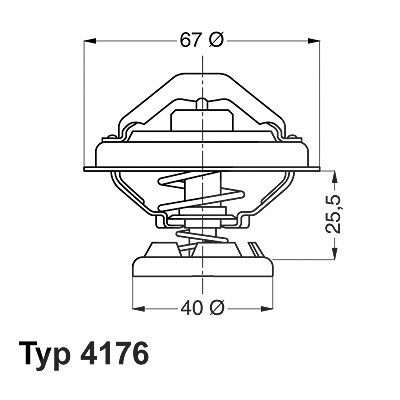 Wahler Thermostat, Kühlmittel [Hersteller-Nr. 4176.85D] für Gm Korea, Mercedes-Benz, Ssangyong von WAHLER