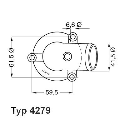 Wahler Thermostat, Kühlmittel [Hersteller-Nr. 4279.87D] für Mercedes-Benz von WAHLER
