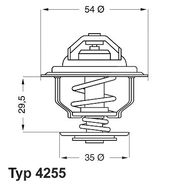 Wahler Thermostat, Kühlmittel [Hersteller-Nr. 4255.87D] für Opel, Vauxhall von WAHLER