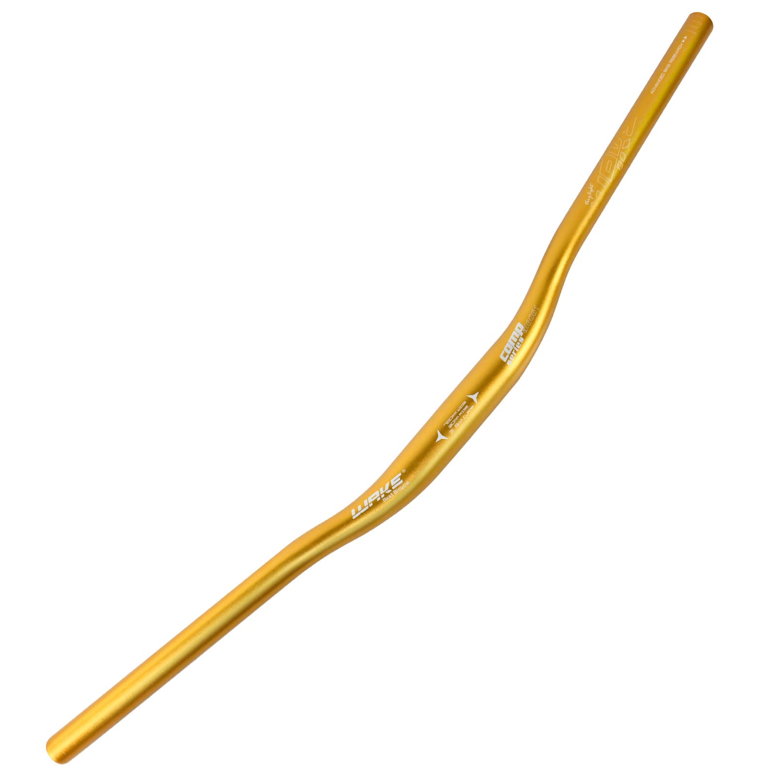 WAKE Fahrradlenker MTB Lenker Aluminiumlegierung Mountainbike Lenker Riser Bar 31,8MM, Länge 780MM Fahrrad Lenker für Mountainbike - Gold (30mm Höhe) von WAKE