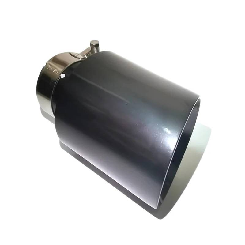 Auspuffblende 60/63mm Schwarze Auspuffspitze 304 Edelstahl Auspuffanlage Endrohr Dekoration Auto Universal Schalldämpfer Düsen Auto Auspuff Schalldämpfer(ID60mm-OD101mm) von WALEQW