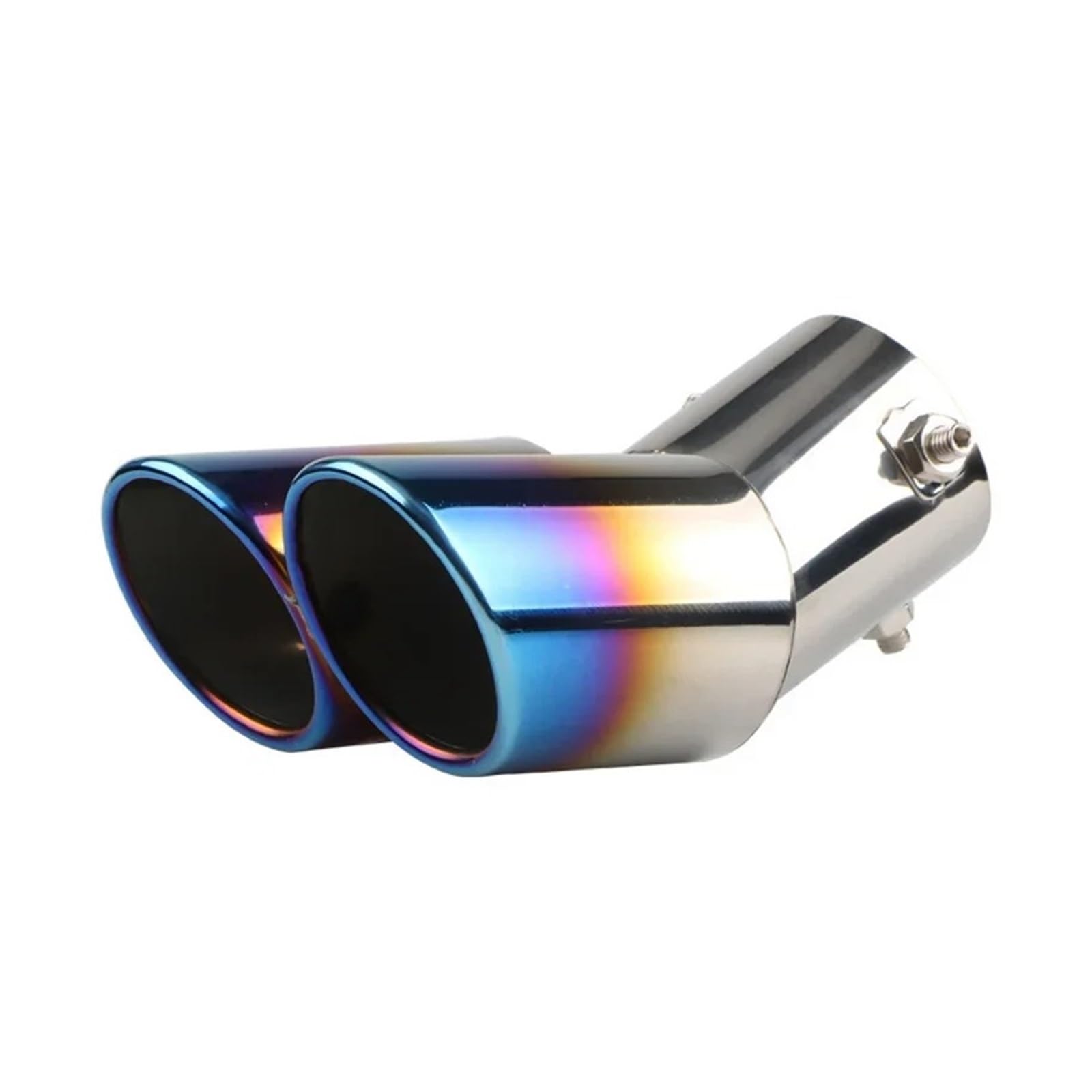 Auspuffblende 64 Mm Universal-Auspuffendrohr Mit Doppeltem Durchgang Auspuffschalldämpfer-Endrohr Aus Edelstahl Rohrverkleidung Modifiziertes Auspuffendrohr Auto Auspuff Schalldämpfer(Curved Bevel-Blu Auspuffblende 64 Mm Universal-Auspuffendrohr Mit Doppeltem Durchgang Auspuffschalldämpfer-Endrohr Aus Edelstahl Rohrverkleidung Modifiziertes Auspuffendrohr Auto Auspuff Schalldämpfer(Curved Bevel-Blu von WALEQW