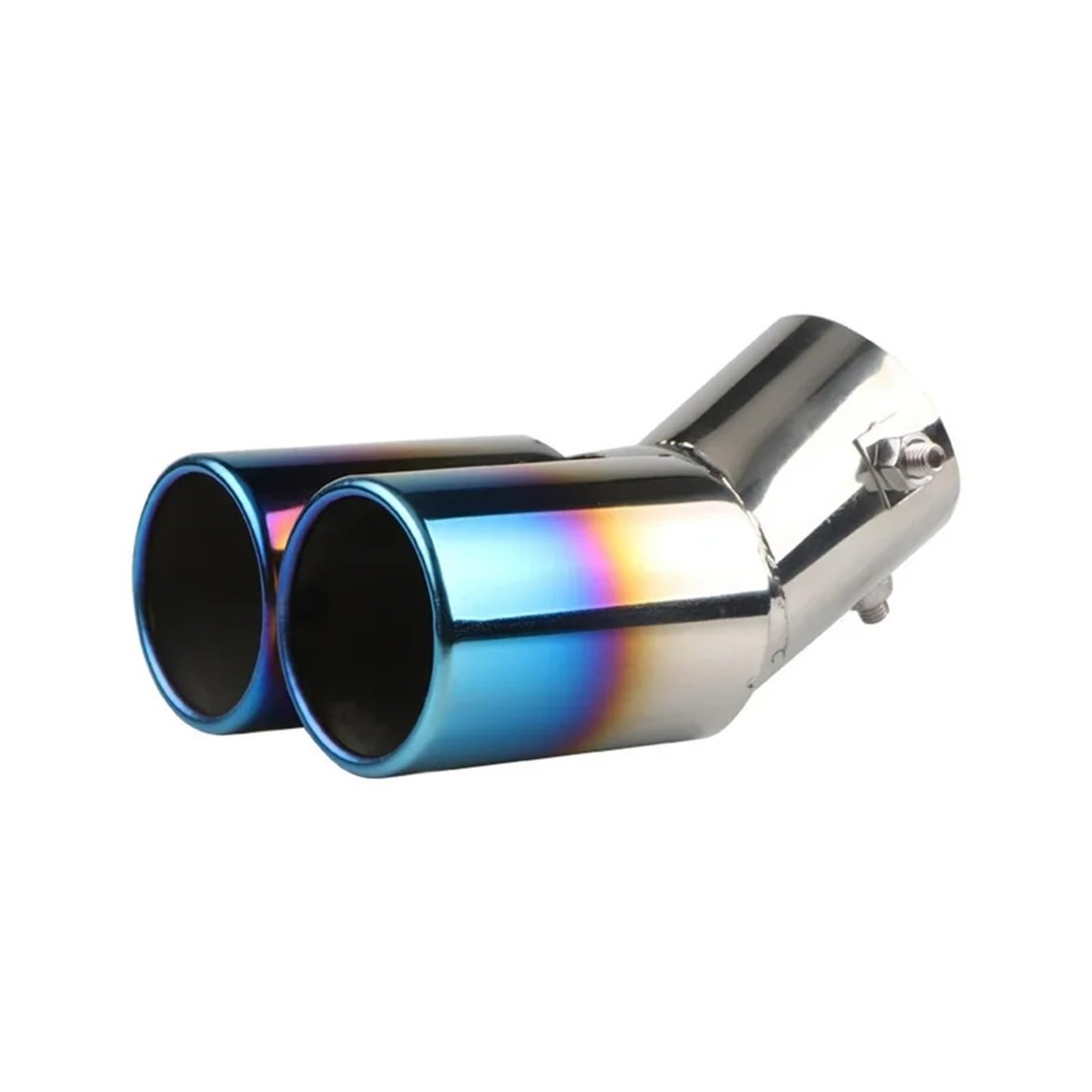 Auspuffblende 64 Mm Universal-Auspuffendrohr Mit Doppeltem Durchgang Auspuffschalldämpfer-Endrohr Aus Edelstahl Rohrverkleidung Modifiziertes Auspuffendrohr Auto Auspuff Schalldämpfer(Curved Flat-Blue Auspuffblende 64 Mm Universal-Auspuffendrohr Mit Doppeltem Durchgang Auspuffschalldämpfer-Endrohr Aus Edelstahl Rohrverkleidung Modifiziertes Auspuffendrohr Auto Auspuff Schalldämpfer(Curved Flat-Blue von WALEQW