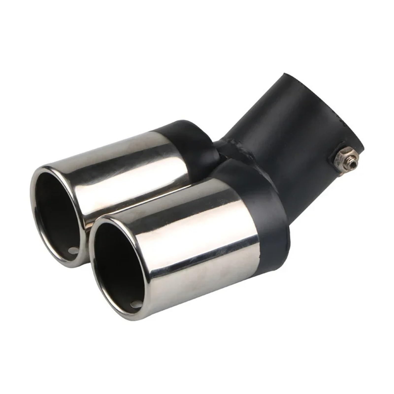 Auspuffblende 64 Mm Universal-Auspuffendrohr Mit Doppeltem Durchgang Auspuffschalldämpfer-Endrohr Aus Edelstahl Rohrverkleidung Modifiziertes Auspuffendrohr Auto Auspuff Schalldämpfer(Curved Flat-Blac Auspuffblende 64 Mm Universal-Auspuffendrohr Mit Doppeltem Durchgang Auspuffschalldämpfer-Endrohr Aus Edelstahl Rohrverkleidung Modifiziertes Auspuffendrohr Auto Auspuff Schalldämpfer(Curved Flat-Blac von WALEQW
