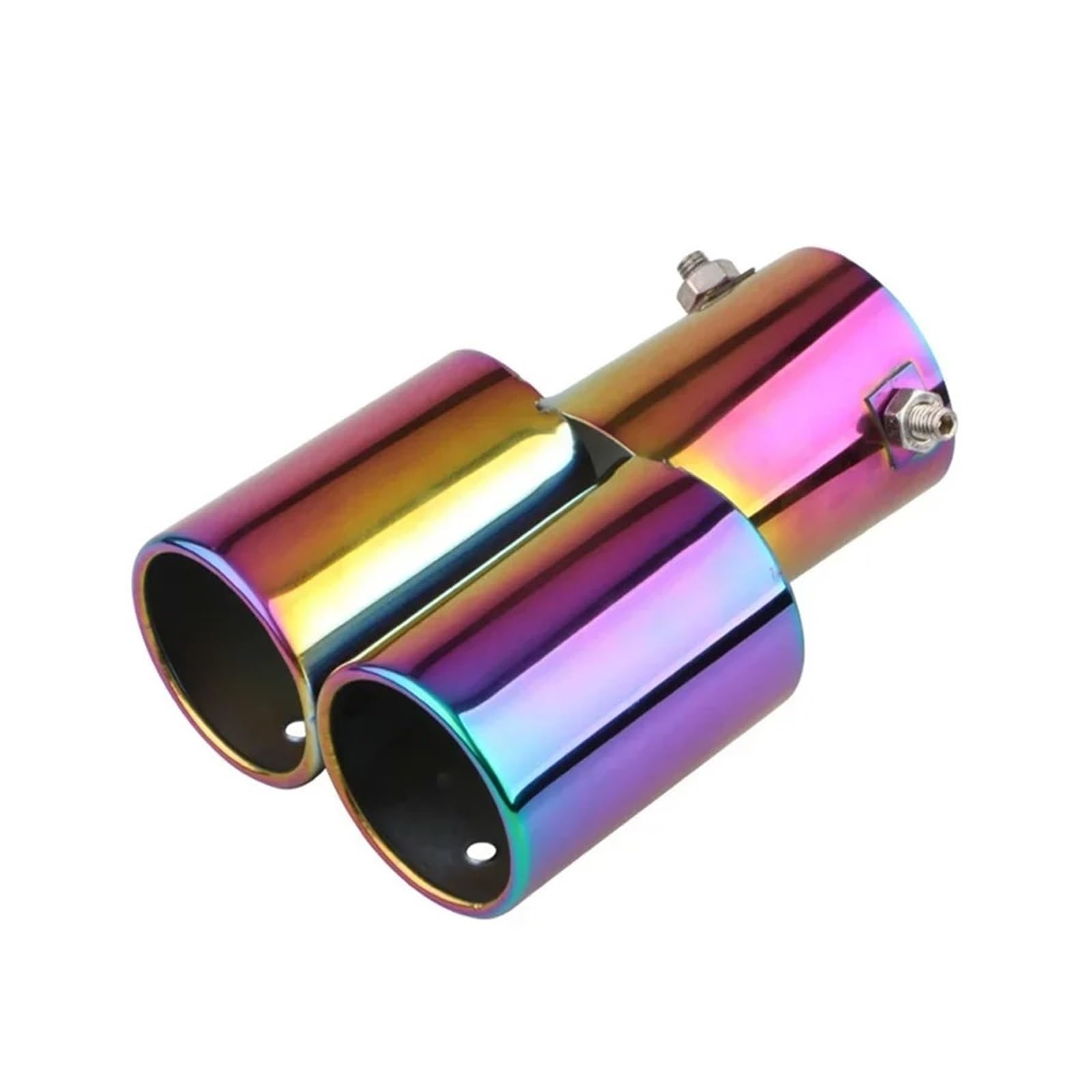 Auspuffblende 64 Mm Universal-Auspuffendrohr Mit Doppeltem Durchgang Auspuffschalldämpfer-Endrohr Aus Edelstahl Rohrverkleidung Modifiziertes Auspuffendrohr Auto Auspuff Schalldämpfer(Flat mouth - Col Auspuffblende 64 Mm Universal-Auspuffendrohr Mit Doppeltem Durchgang Auspuffschalldämpfer-Endrohr Aus Edelstahl Rohrverkleidung Modifiziertes Auspuffendrohr Auto Auspuff Schalldämpfer(Flat mouth - Col von WALEQW