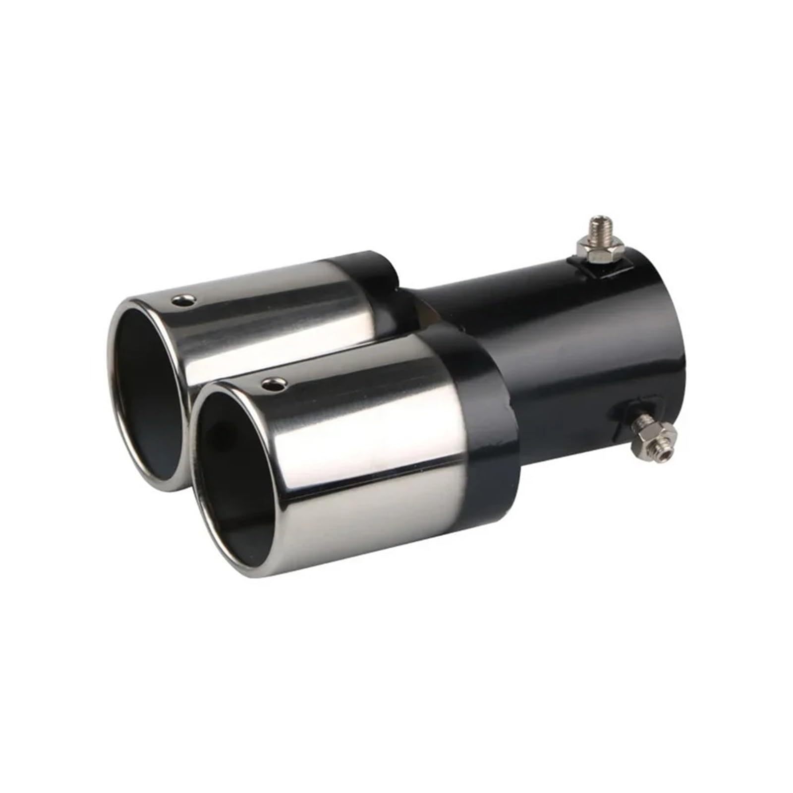 Auspuffblende 64 Mm Universal-Auspuffendrohr Mit Doppeltem Durchgang Auspuffschalldämpfer-Endrohr Aus Edelstahl Rohrverkleidung Modifiziertes Auspuffendrohr Auto Auspuff Schalldämpfer(Flat mouth-Black Auspuffblende 64 Mm Universal-Auspuffendrohr Mit Doppeltem Durchgang Auspuffschalldämpfer-Endrohr Aus Edelstahl Rohrverkleidung Modifiziertes Auspuffendrohr Auto Auspuff Schalldämpfer(Flat mouth-Black von WALEQW