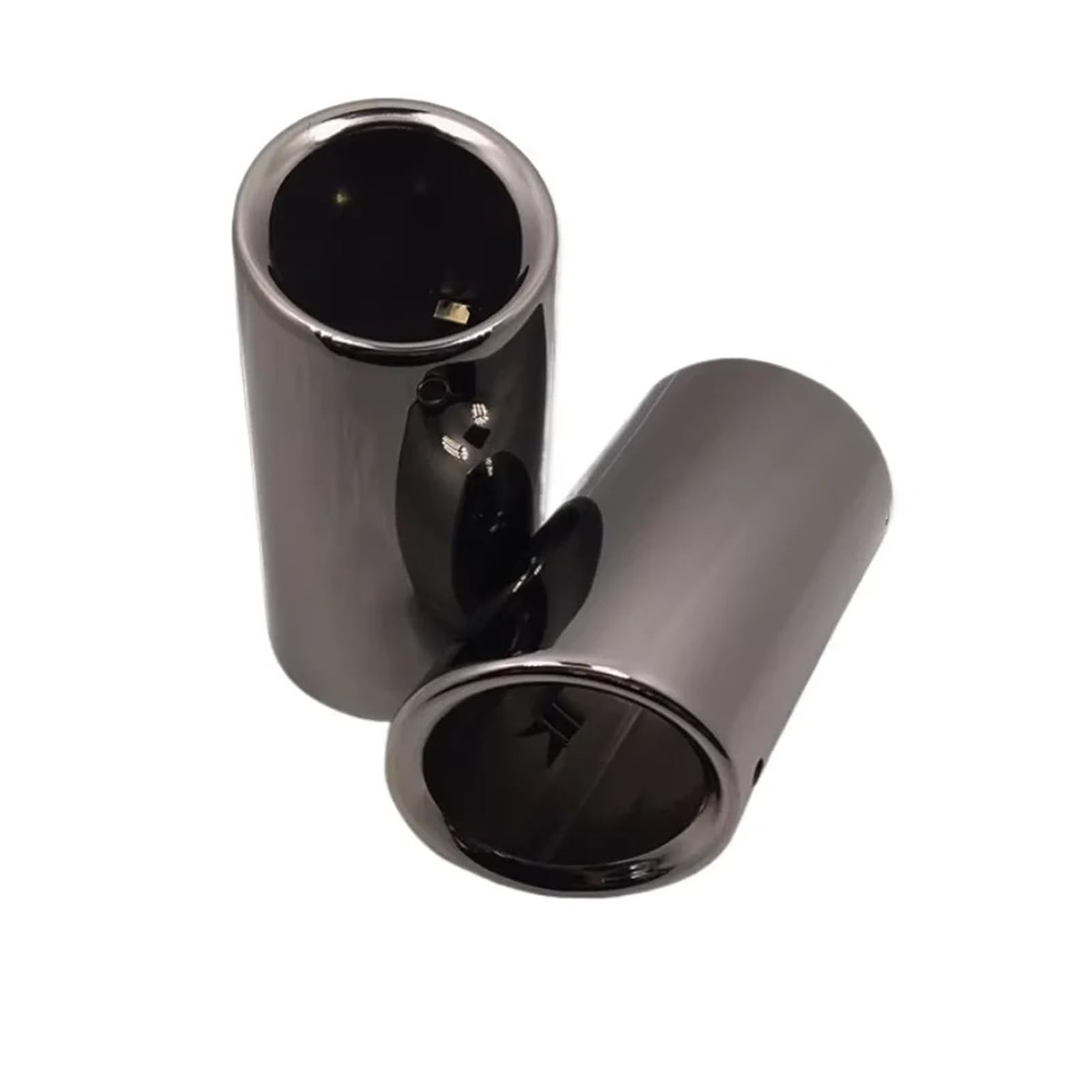 Auspuffblende Auspuff Tipps Für F30 Für E90 Endrohr Edelstahl Auspuff Schalldämpfer Spitze Düse Auto Auspuff Schalldämpfer(Slanted Black) von WALEQW