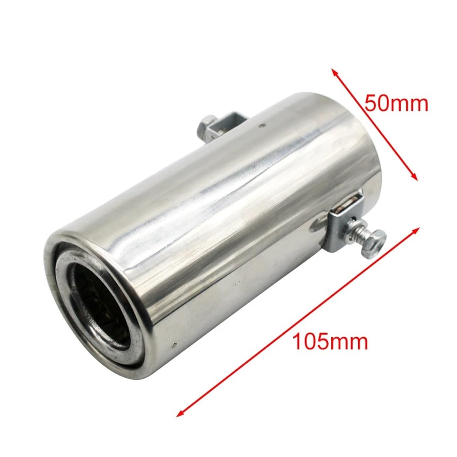 Auspuffblende Auspuffrohrspitze Auto Auto Schalldämpfer Stahl Edelstahl Trim Endrohr Auto Ersatzteile Auspuffanlagen Schalldämpfer Fahrzeug Auto Auspuff Schalldämpfer(Flat) von WALEQW