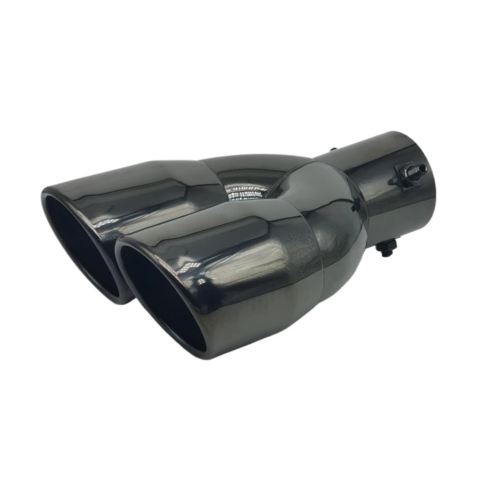 Auspuffblende Dual Outlet Auto Auspuffrohr Spitze Schalldämpfer Endrohr Universal Edelstahl Schnittstelle 63 76MM Einlass Abgassystem Auto Auspuff Schalldämpfer(63MM Straight) von WALEQW