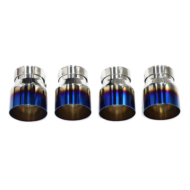 Auspuffblende Edelstahl-Auspuffblenden Für F87 Für M2 Für F80 Für M3 Für F82 Für F83 Für M4 Direkte Passform Auspuffblende Endrohrdüse Auto Auspuff Schalldämpfer(Blau) von WALEQW