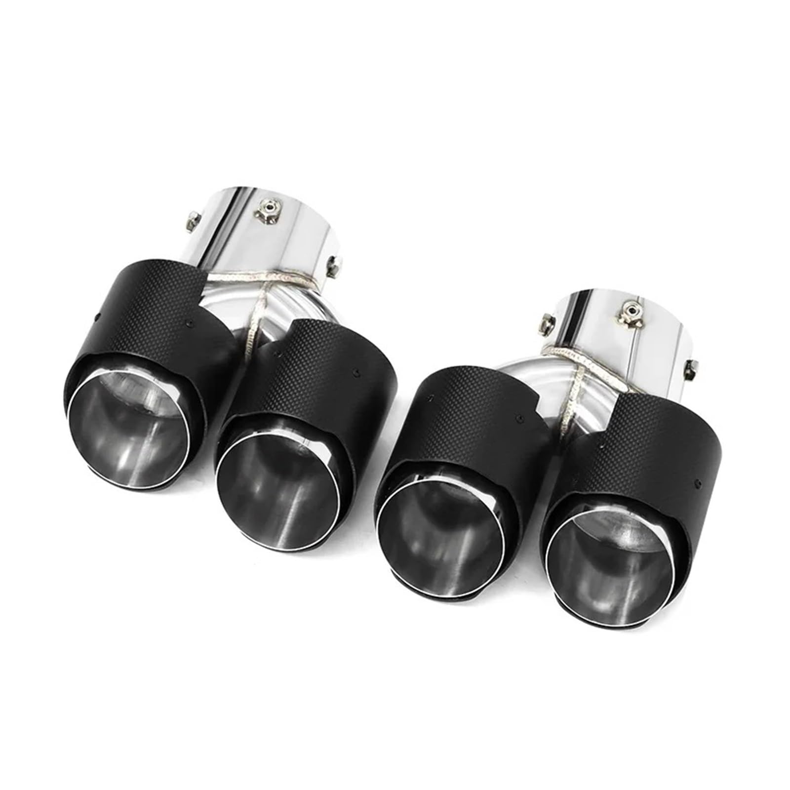 Auspuffblende Quad Carbon Fiber Auspuffblende Für G20 Für G21 Für M340i Für M240i Für G42 Für M440i Auspuffblende Endrohr Auspuffanlage Auto Auspuff Schalldämpfer(Carbon Fiber A) von WALEQW