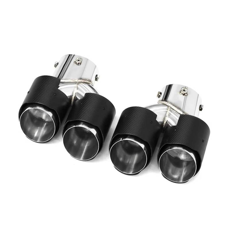 Auspuffblende Quad Carbon Fiber Auspuffblende Für G20 Für G21 Für M340i Für M240i Für G42 Für M440i Auspuffblende Endrohr Auspuffanlage Auto Auspuff Schalldämpfer(Carbon Fiber A) von WALEQW