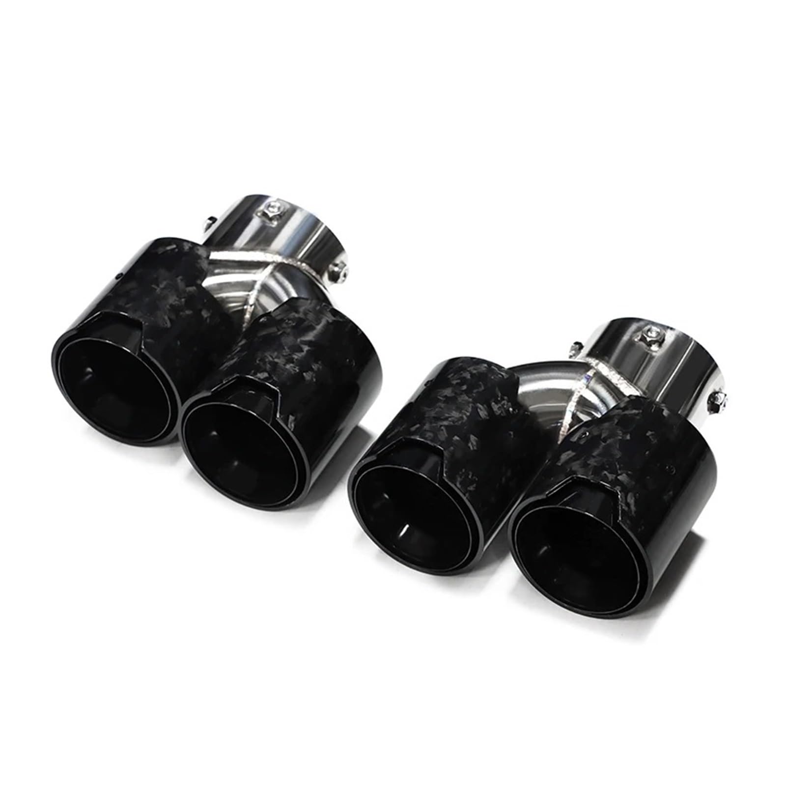 Auspuffblende Quad Carbon Fiber Auspuffblende Für G20 Für G21 Für M340i Für M240i Für G42 Für M440i Auspuffblende Endrohr Auspuffanlage Auto Auspuff Schalldämpfer(Carbon Fiber L) von WALEQW
