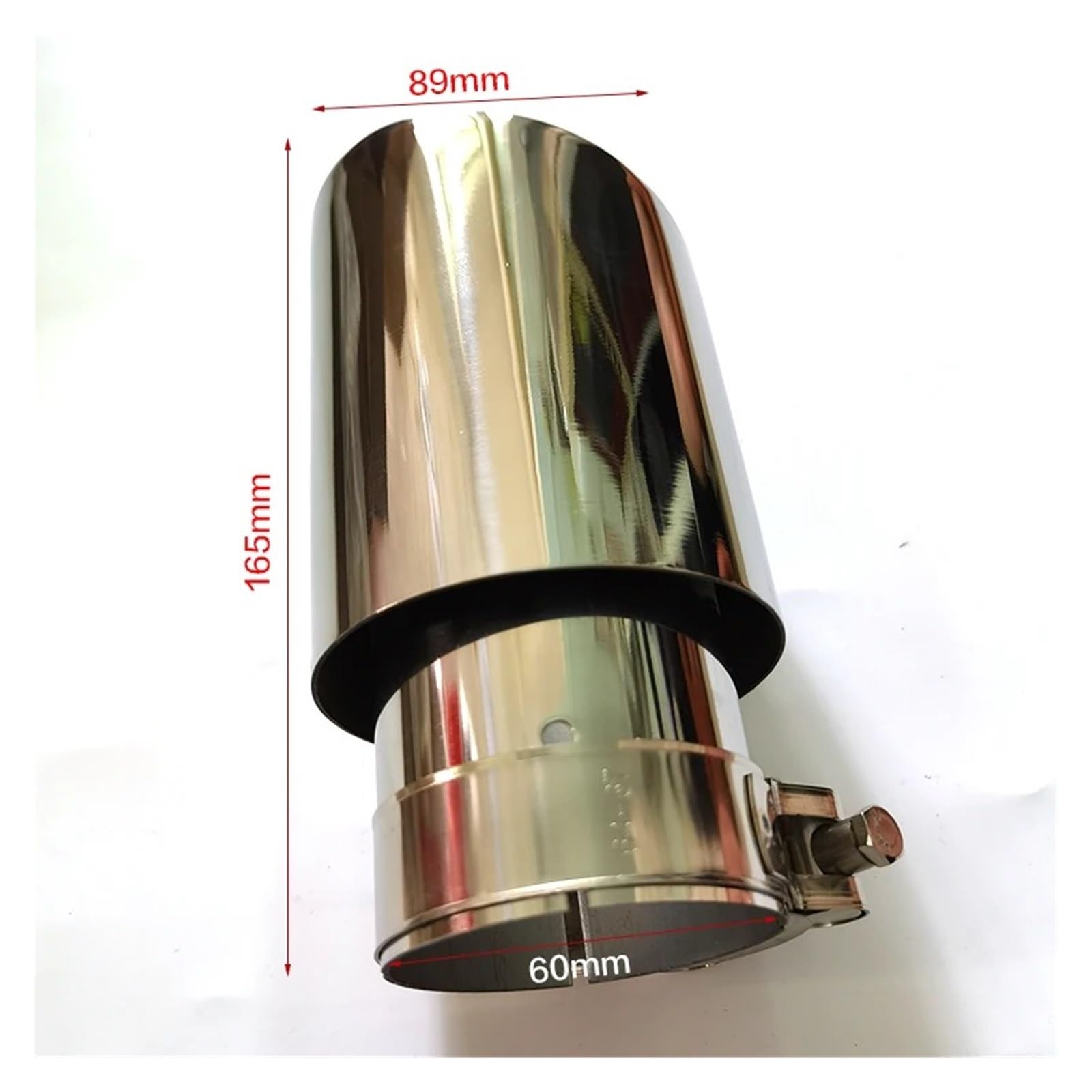 Auspuffblende Universal-Schalldämpfer Edelstahl-Auspuffblende 60 Oder 63 Mm Bis 101 Mm Schalldämpfer Auto-Styling Auspuffanlage Auto Auspuff Schalldämpfer(ID60mm-OD89mm) von WALEQW