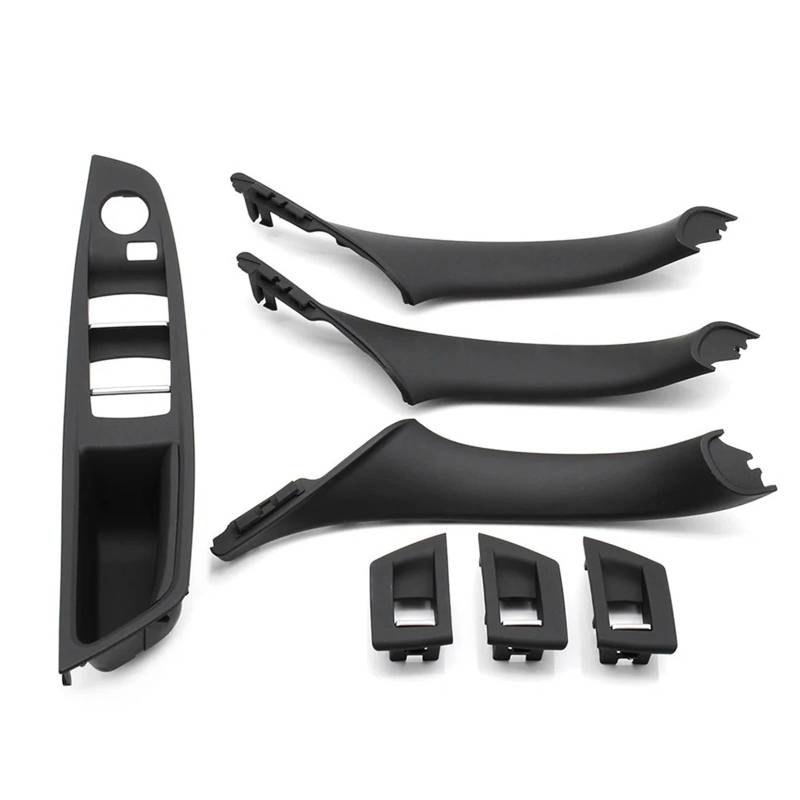 Innen Links Rechts Türgriff Für 5 Series F10 F11 520 523 525 528 530 535 2010-2017 LHD Schwarz Carbon Faser Auto Armlehne Schalter Panel Tür Pull Griff Abdeckung Trim Türgriff Innentür Auto von WALEQW
