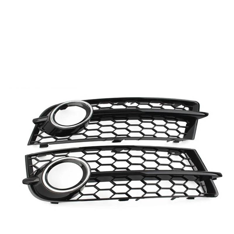 Kühlergrill Grill 1 Paar Glänzend Schwarzer Auto-Nebelscheinwerfergrill Für TT Für 8J 2006 2007–2014 Frontstoßstange Honeycomb Mesh Lichtabdeckung Außenzubehör Nieren Kühlergrill(Chrome Silver) von WALEQW