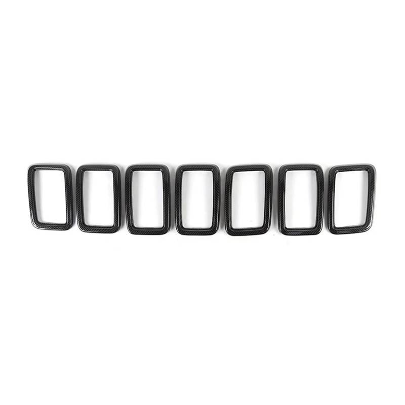 Kühlergrill Grill Auto Kühlergrill Mesh Einsatz Dekoration Abdeckung Trim Für Jeep Für Grand Für Cherokee 2014 2015 2016 2017 20198 2019-2023 Auto Außen Zubehör Nieren Kühlergrill(2017up Carbon Ring) von WALEQW