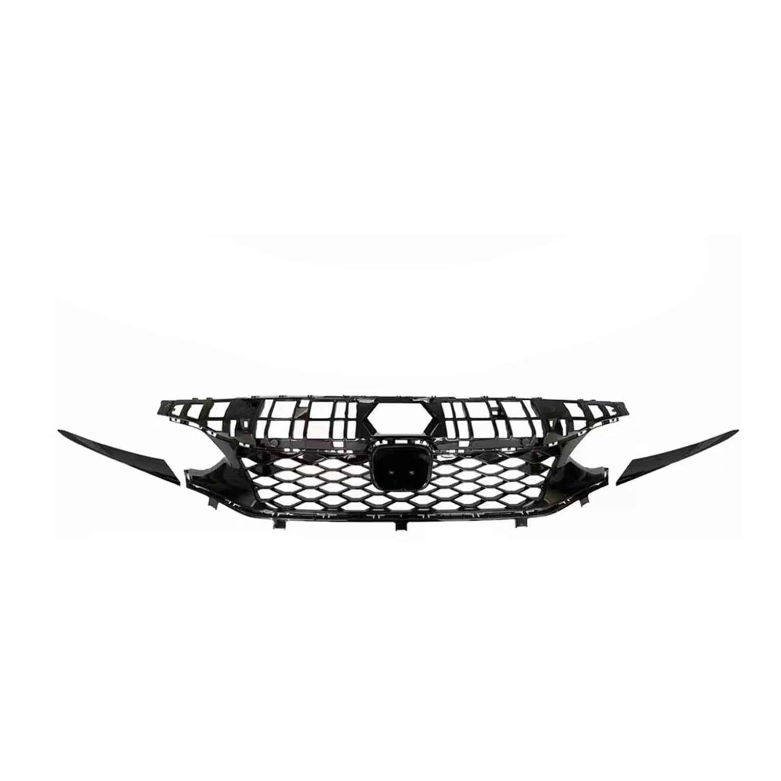 Kühlergrill Grill Frontgrill Racing Grill Mesh Grid Obere Stoßstange Haube Abdeckung Trim Für Civic 11th Hatchback Nur 2022 2023 2024 Nieren Kühlergrill(Without Sensor Hole) von WALEQW