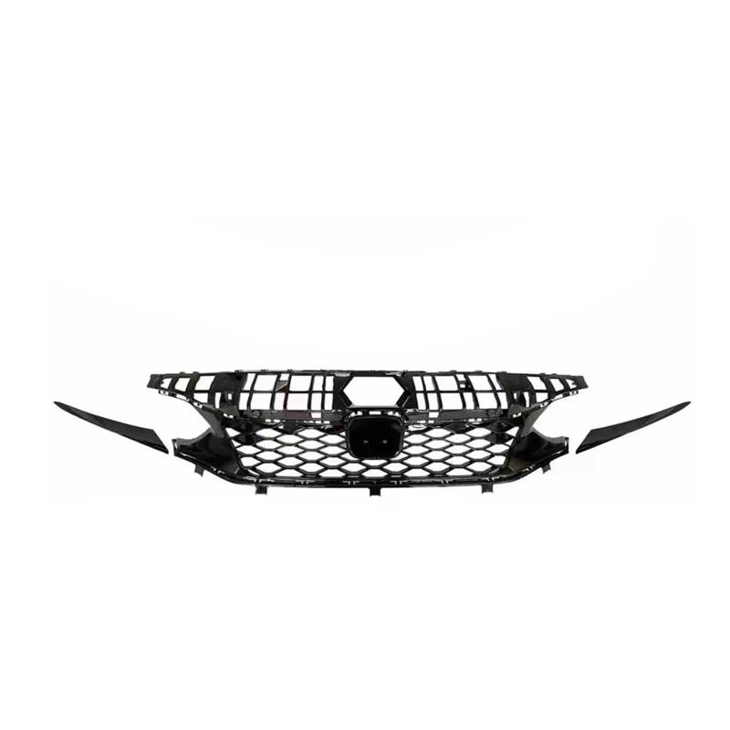 Kühlergrill Grill Frontgrill Racing Grill Mesh Grid Obere Stoßstange Haube Abdeckung Trim Für Civic 11th Hatchback Nur 2022 2023 2024 Nieren Kühlergrill(Without Sensor Hole) von WALEQW