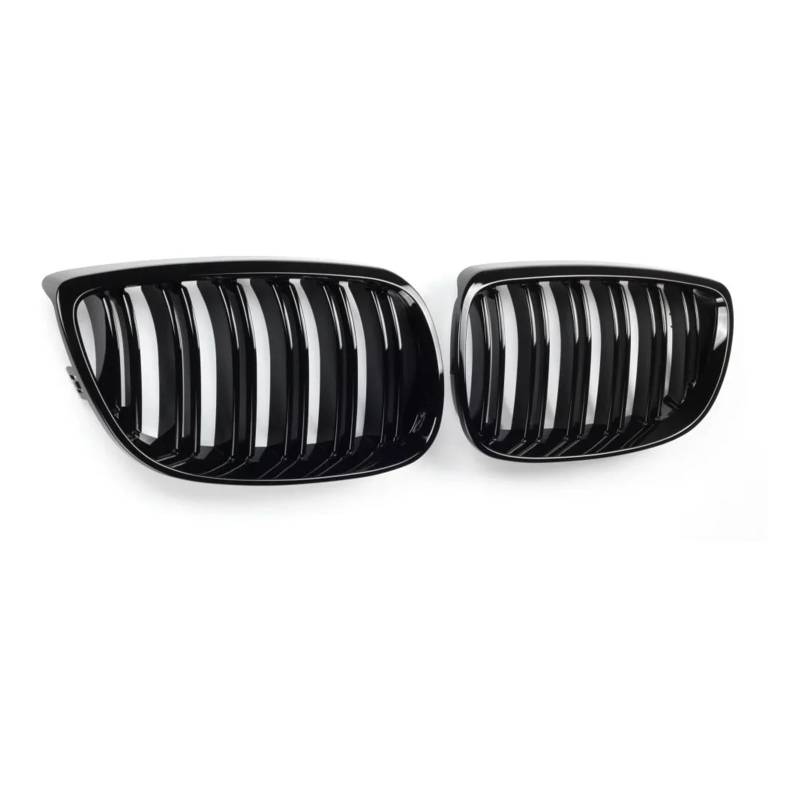 Kühlergrill Grill Frontstoßstangen-Nierengrill Für E92 Für E93 Für M3 2006 2007 200 2009 Glänzend Schwarz Dual-Line-Grill Auto-Styling Renngitter Nieren Kühlergrill von WALEQW