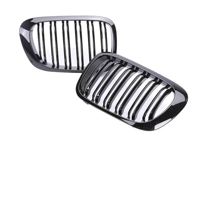 Kühlergrill Grill Für 3-Serie Für E46 1998 1999 2000 2001 Grill Auto Vorderen Stoßstange Grille 2/4 Tür Glänzend Schwarz Nieren Haube Racing Grills Ersatz Nieren Kühlergrill(2 Dual Gloss Black) von WALEQW