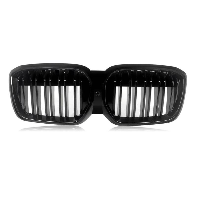 Kühlergrill Grill Für IX3 Für G08i 2022 2023 Für LCI Für M Look Front Niere Grille Glanz Schwarz Dual Lamellen Auto Zubehör Glänzend Glanz Schwarz Nieren Kühlergrill von WALEQW