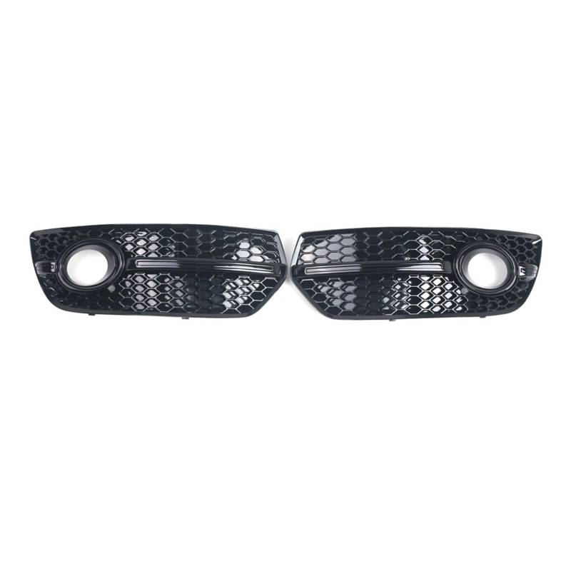 Kühlergrill Grill Honeycomb Nebelscheinwerfer-Abdeckgitter Für Q5 2009 2010 2011 2012 8R0807681A 8R0807682A Frontstoßstange Nebelscheinwerfer-Abdeckrahmen Ziergitter Nieren Kühlergrill von WALEQW
