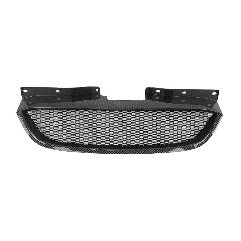 Kühlergrill Grill Vorderer Kühlergrill Für Hyundai Für Genesis Für Coupe 2008 2009-2012 Waben-Stil Karbonfaser-Look Glänzend Mattschwarz Obere Stoßstangenhaube Netz Nieren Kühlergrill(Kohlefaser-Optik von WALEQW